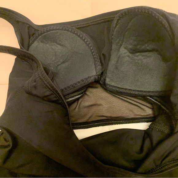 Anne Cole Collection black white one piece suit with flattering mesh at waist 10 - Picture 8 of 14